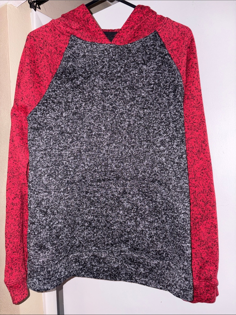 Rue21 Red and Black Marled Raglan Hoodie